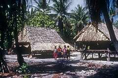 In Tamaroa, the northernmost village on Arorae, the southernmost island of Kiribati.