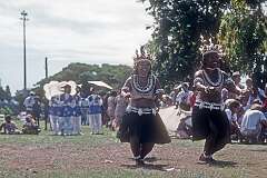 Dancers from Banaba (Kiribati) living in Fiji, at the Festival of Pacific Arts, Townsville.