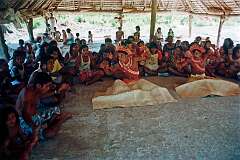 Taditional Gilbertese “sit-down” dancing in Ukiangang, Butaritari atoll.