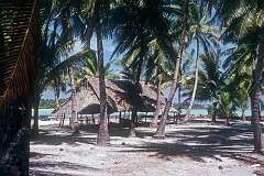 The maneaba, meeting hall, in Tewai village.