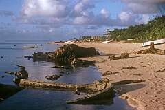 The west coast of Betio, South Tarawa.