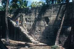 The bunker of the Japanese Admiral Keiji Shibasaki from the Second World War, Betio.