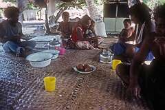 Lunch with the family of Timirau Tetekaia on Tabiteuea, North Tarawa.