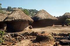 Rondavel houses in the Karanga Cultural Village.
