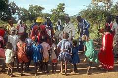 Children participating also in the dance during the ceremony of the Saint Luke's Apostolic Ejwel Jekenishen church.