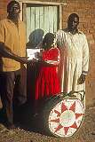 Members of the Saint Luke Apostolic Church, after the service, in Manicaland, east Zimbabwe.