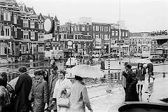 Utrecht, Netherlands - The Stationsplein (Station Square) before the complete renewal of “Hoog Catharijne”, in 1965.