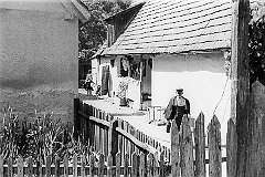 Samobor, Croatia - An inner courtyard of a house.