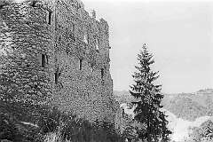 Samobor, Croatia - Stari grad Samobor, a ruined castle atop of Tepec hill, erected between 1260 and 1264.