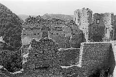 Samobor, Croatia - Ruined Samobor Castle, built by the supporters of Czech king Ottokar II of Bohemia, on Tepec hill.