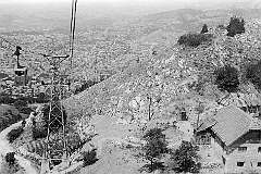 Sarajevo, Bosnia - In the žičara, the cable car, returning to the city from the Trebević mountain.