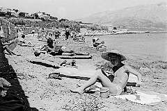 Korčula, Croatia - The beach in Lumbarda, a small village on the eastern tip of the Island.