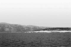 Adriatic Sea, Croatia - The small island of Šćedro and Hvar island behind it, from the Jadrolinija ferry “Cres” to Split.