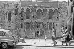 Split, Croatia - The Zlatna Vrata (Golden Gate) on the north of Diocletian’s Palace in the old town.