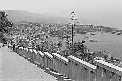 Split, Croatia - City view from the path to the Marjan Forest Park on 127-metre high Marjan hill.