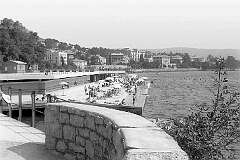 Opatija, Croatia - The Lido Beach in Opatija, 16 kilometres from Rijeka, a fashionable resort in the 19th century.